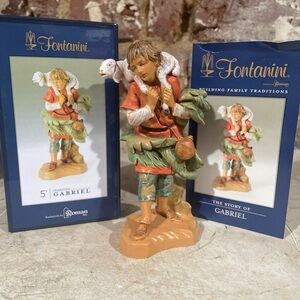 Fontanini GABRIEL Heirloom 5" Nativity Collection 1992 #72551 Shepherd Figure